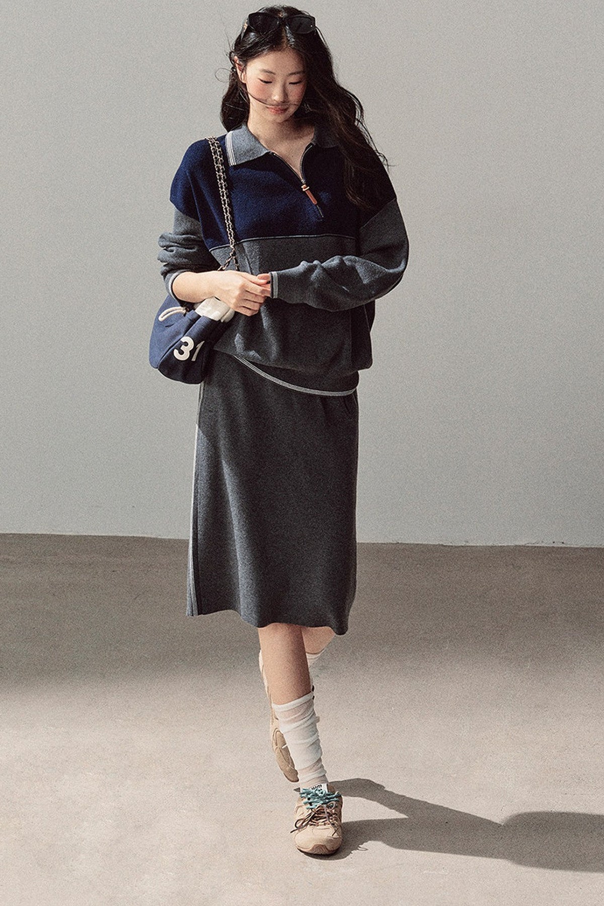 Wool Academy Style Top and Skirt Set-Up
