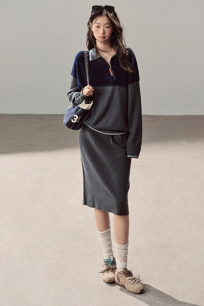 Wool Academy Style Top and Skirt Set-Up