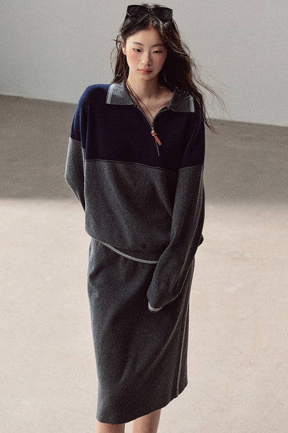 Wool Academy Style Top and Skirt Set-Up