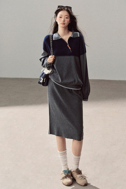 Wool Academy Style Top and Skirt Set-Up