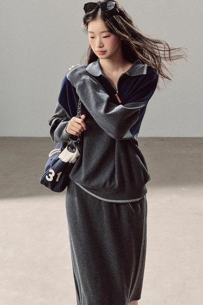 Wool Academy Style Top and Skirt Set-Up