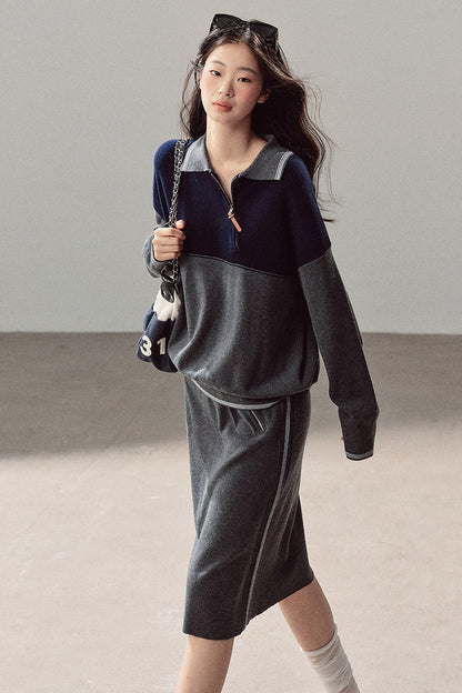 Wool Academy Style Top and Skirt Set-Up