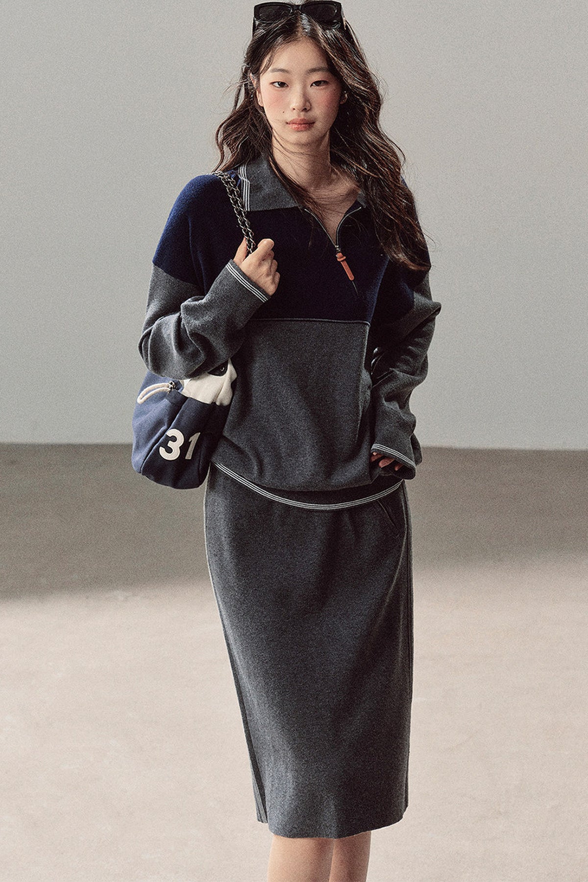 Wool Academy Style Top and Skirt Set-Up