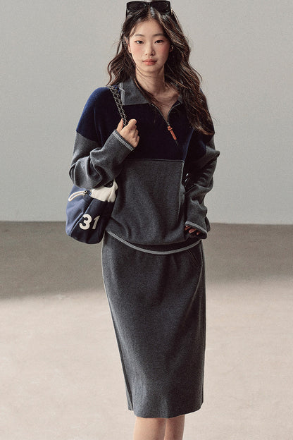 Wool Academy Style Top and Skirt Set-Up