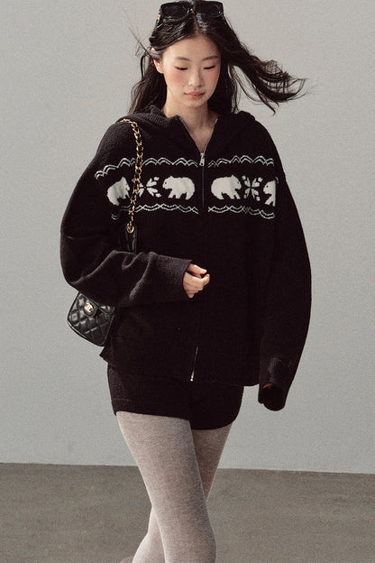 Hooded Jacket and Shorts Set-Up