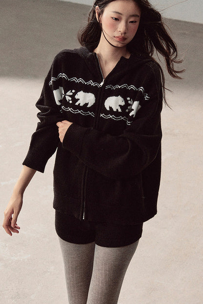 Hooded Jacket and Shorts Set-Up