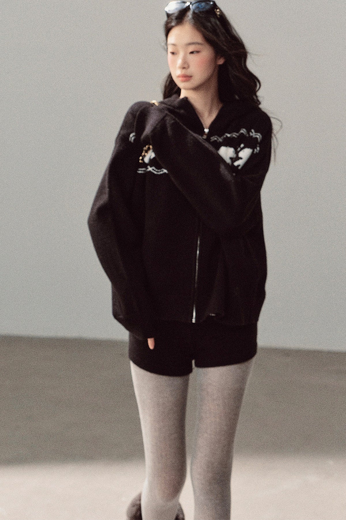 Hooded Jacket and Shorts Set-Up