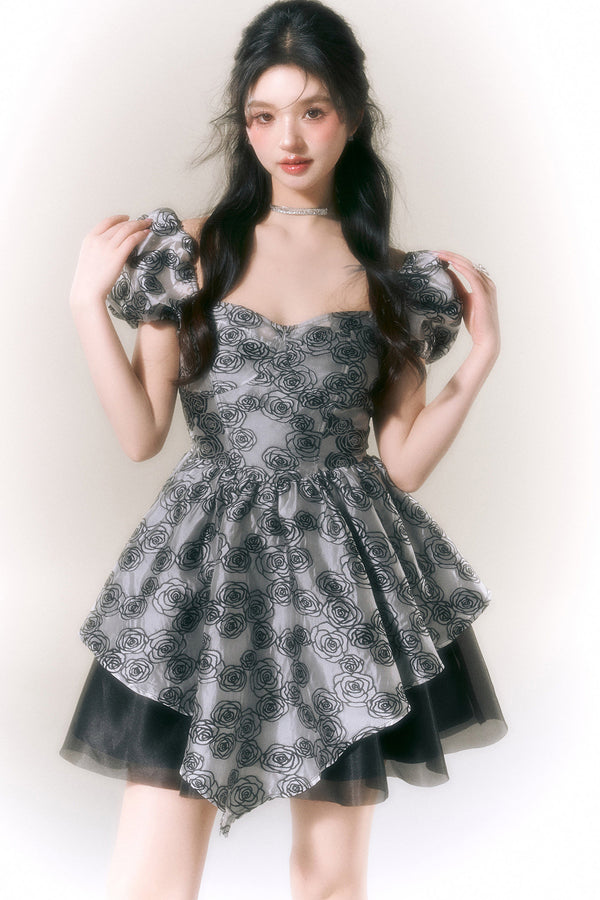 Tea Break Puff Sleeve Dress