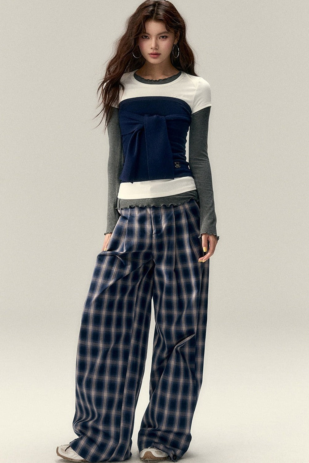Viapitti Wavy Edge Layered T-Shirt Set-Up