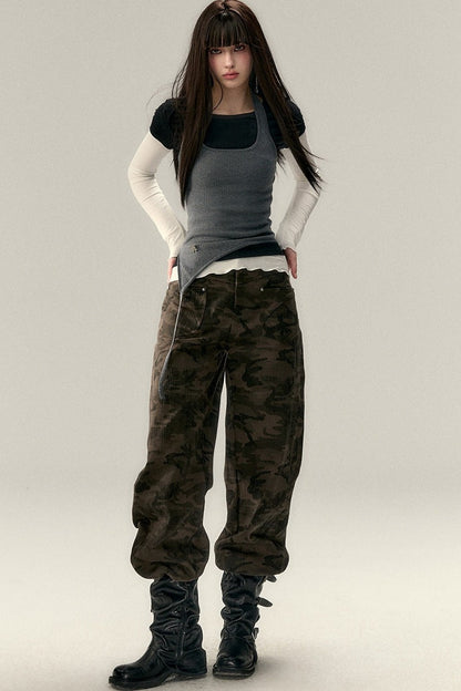 Viapitti Wavy Edge Layered T-Shirt Set-Up