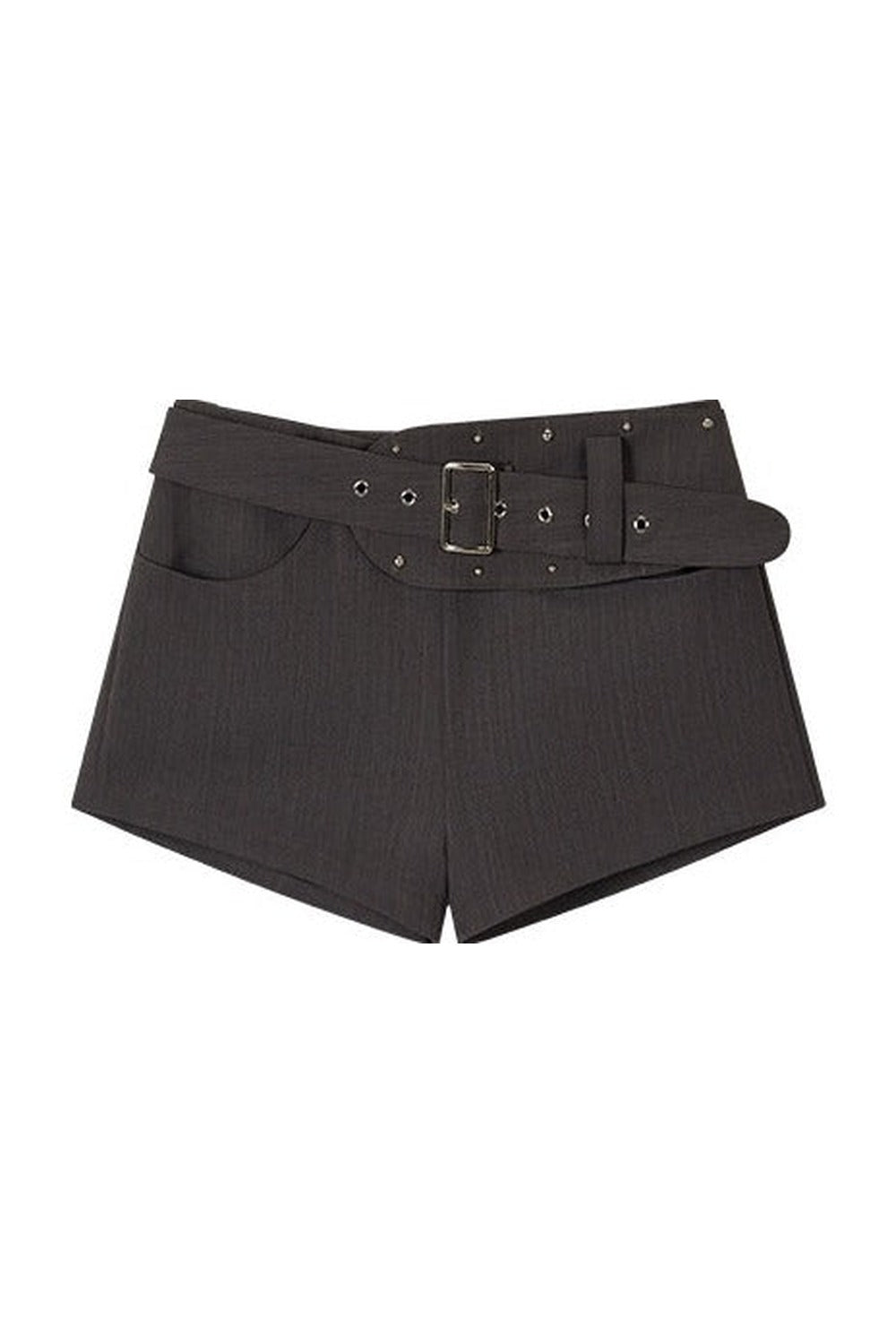 Viapitti Rivet Irregular Waistband Shorts