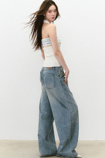 Designer Woolen Floral Halter Top
