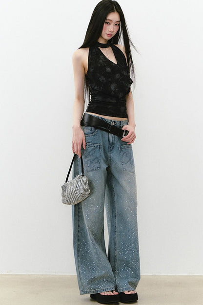 Chain Halter Neck Tank Top