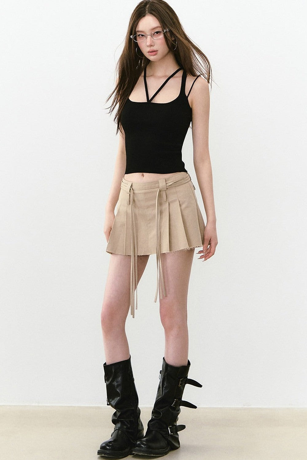 Camisola de punto con múltiples tirantes