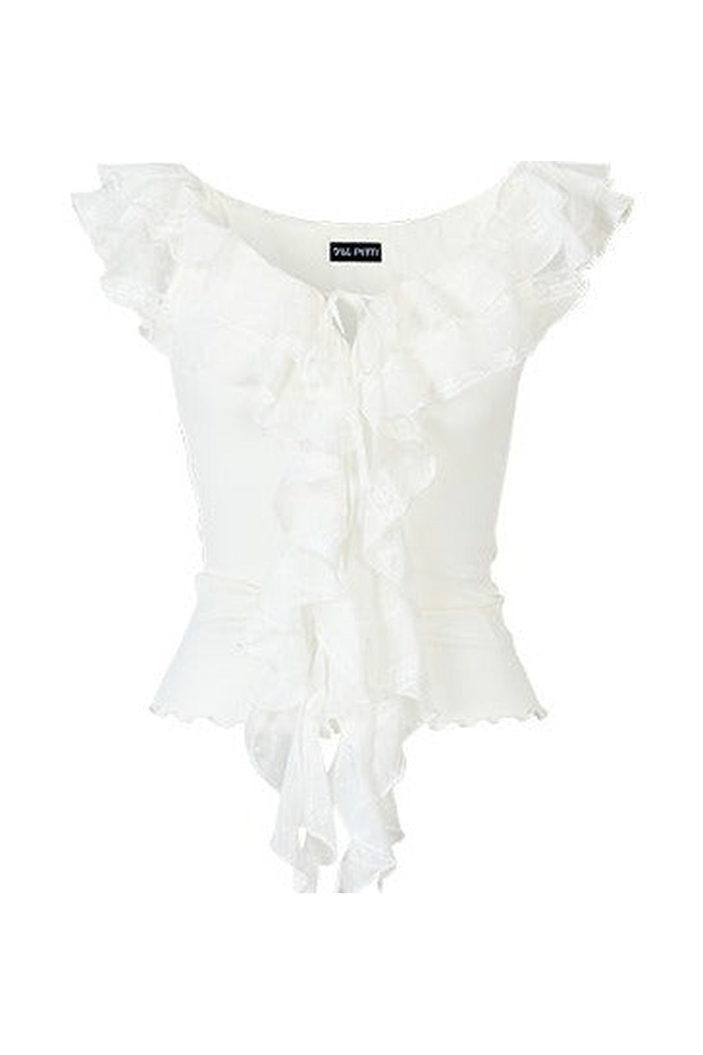 Multi-Layered Lace Ribbon T-Shirt