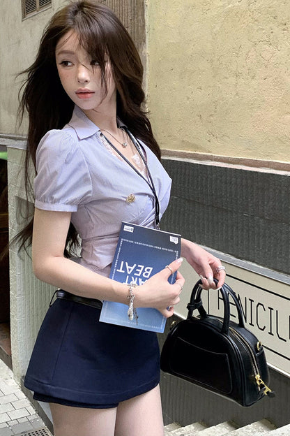 Falda de hechicera azul marino
