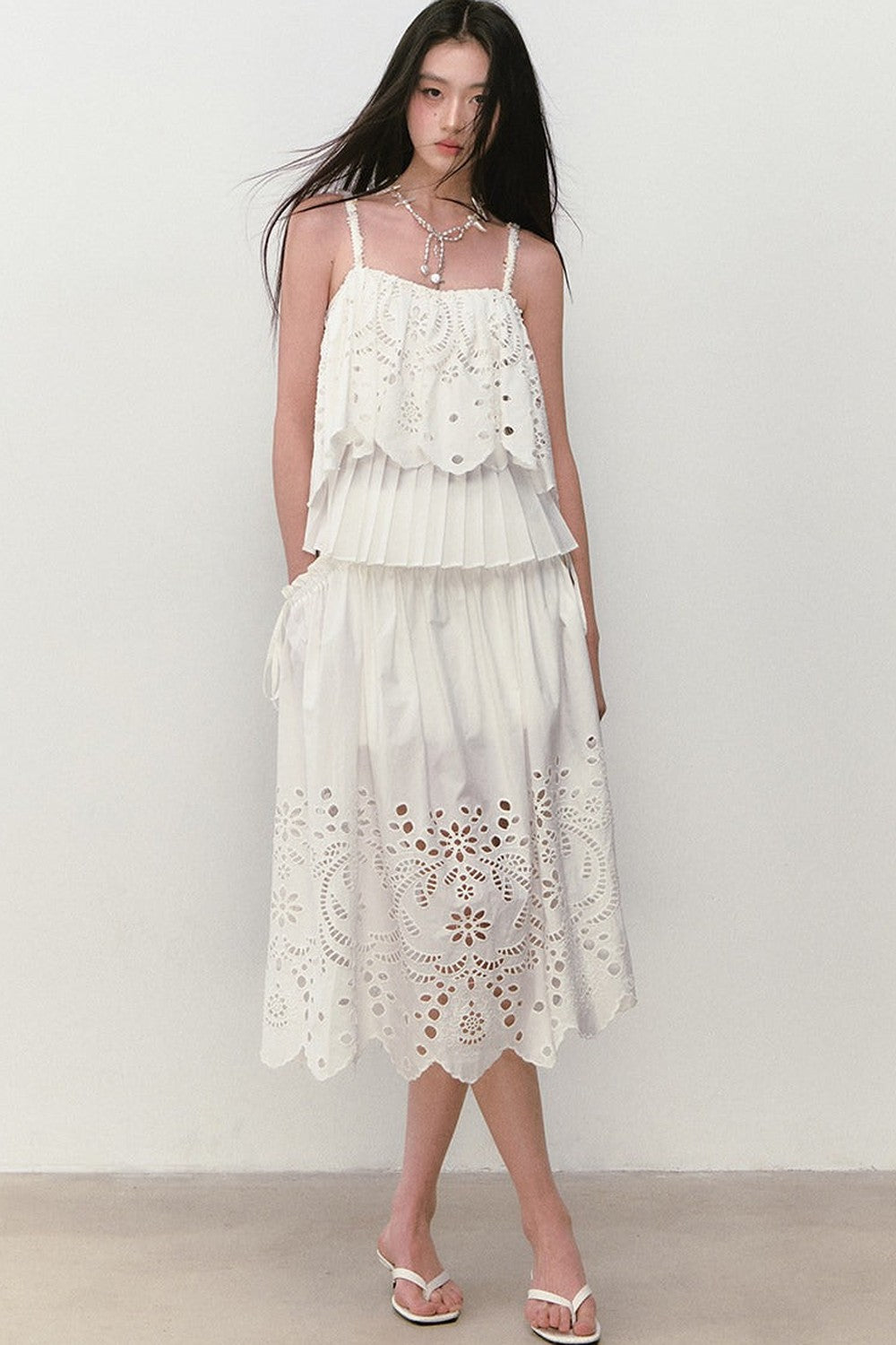 3D Hollow-Out Embroidery Camisole Top