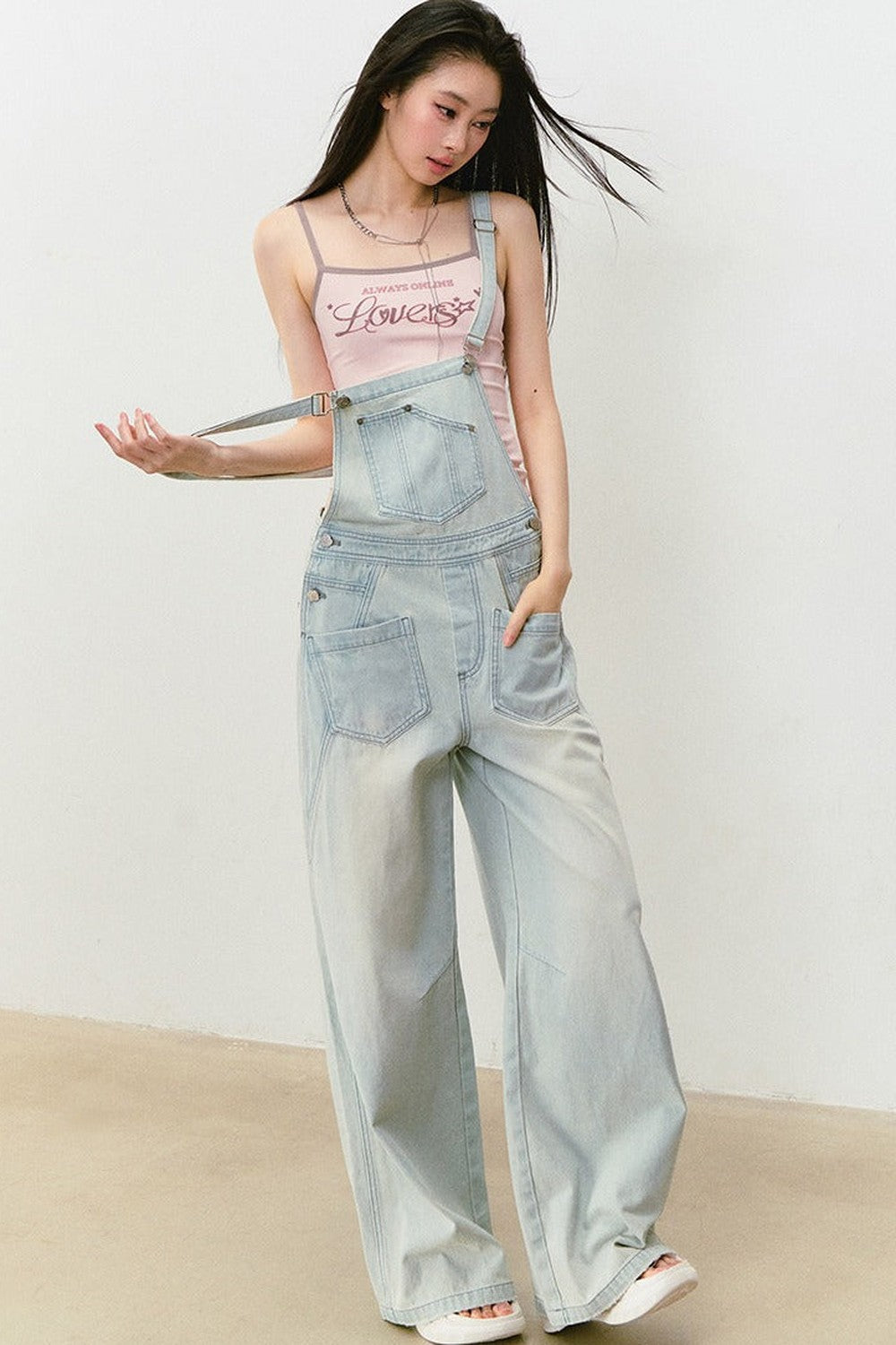 Color-Block Letter Print Camisole Top