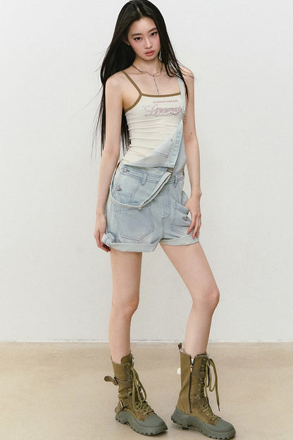 Color-Block Letter Print Camisole Top