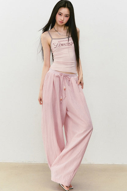 Color-Block Letter Print Camisole Top