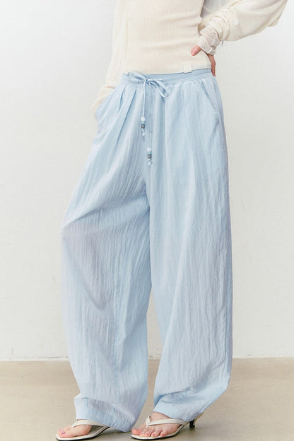 Elastic Waistband Drapey Pants
