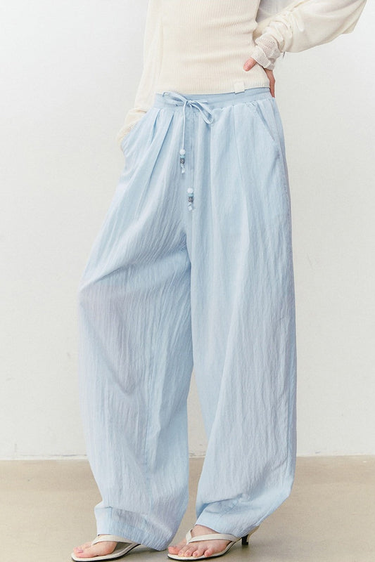 Elastic Waistband Drapey Pants