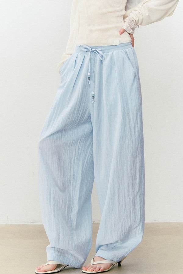 Elastic Waistband Drapey Pants