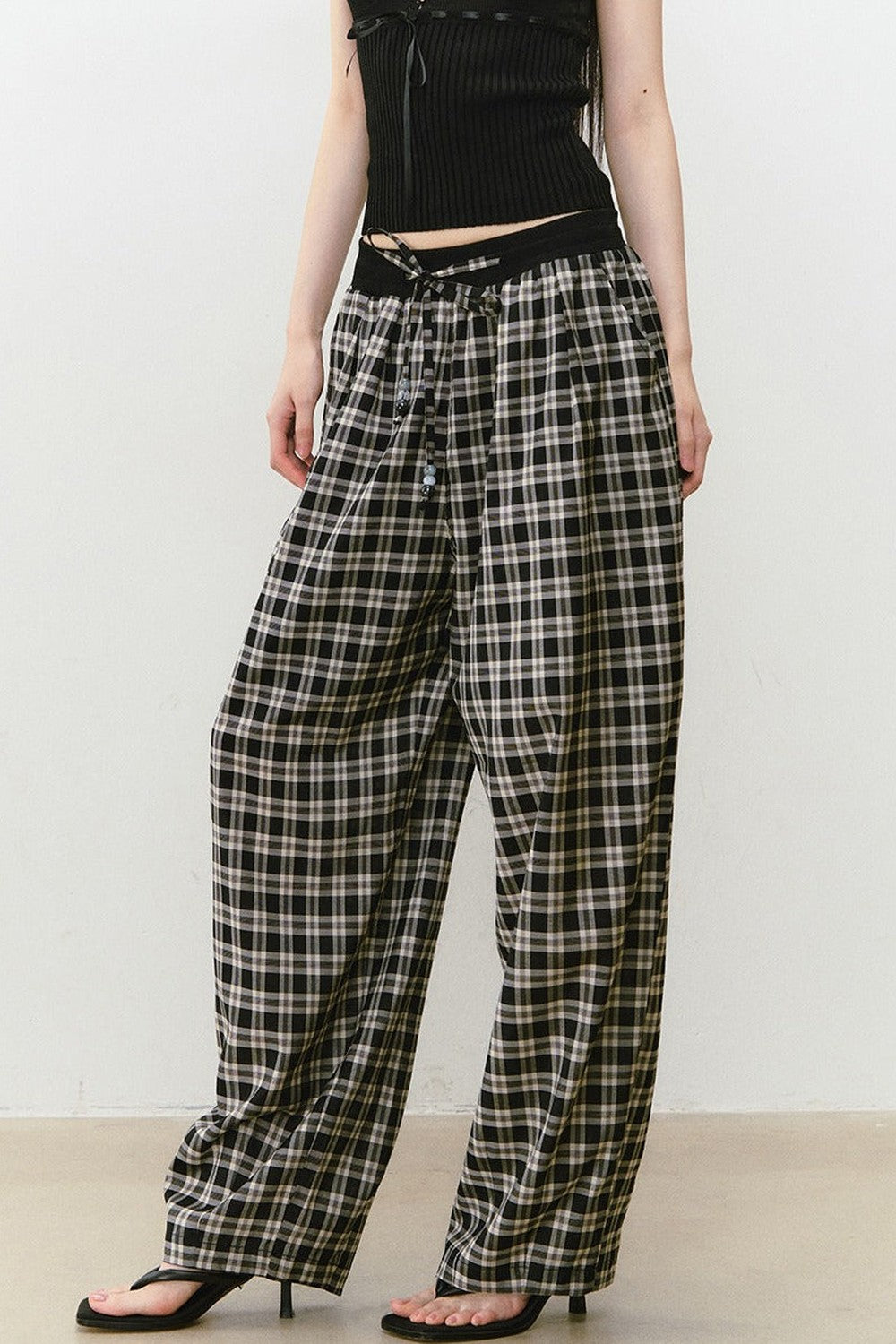 Elastic Waistband Drapey Pants