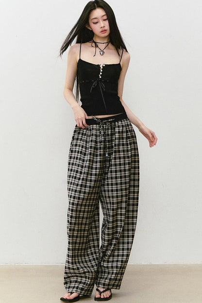 Elastic Waistband Drapey Pants