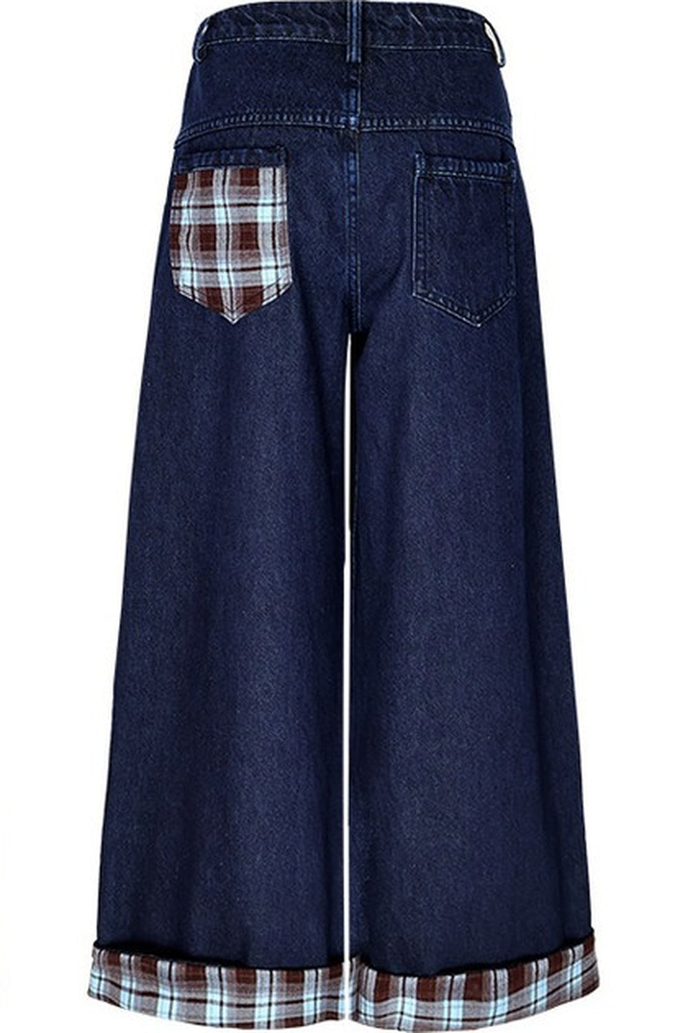 Plaid Wide-Leg Pants and Cardigan Set-Up