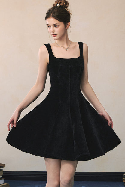 Black Suspender Dress With Jacket Set-Up