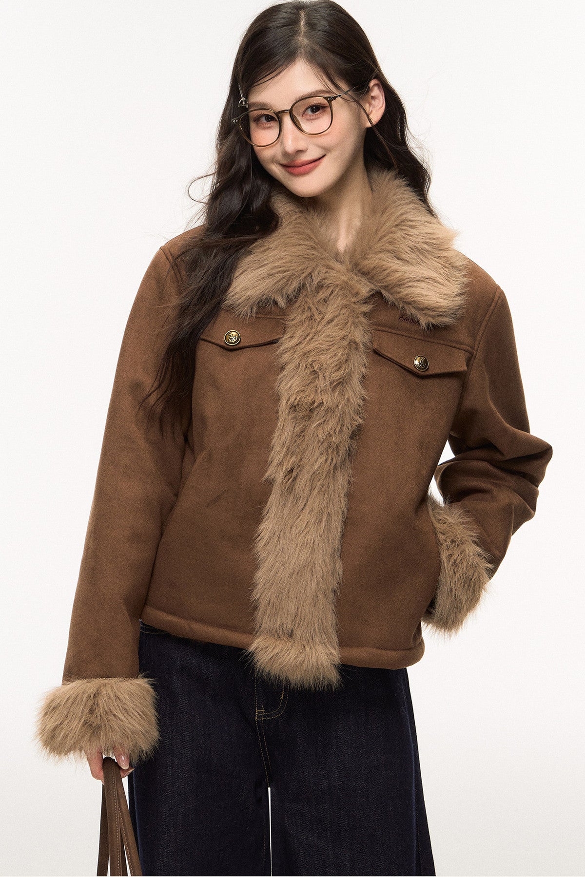 Brown Suede Jacket and Jeans Set-Up