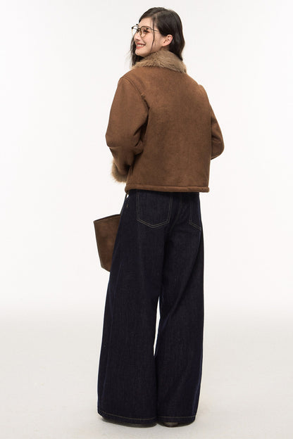 Brown Suede Jacket and Jeans Set-Up