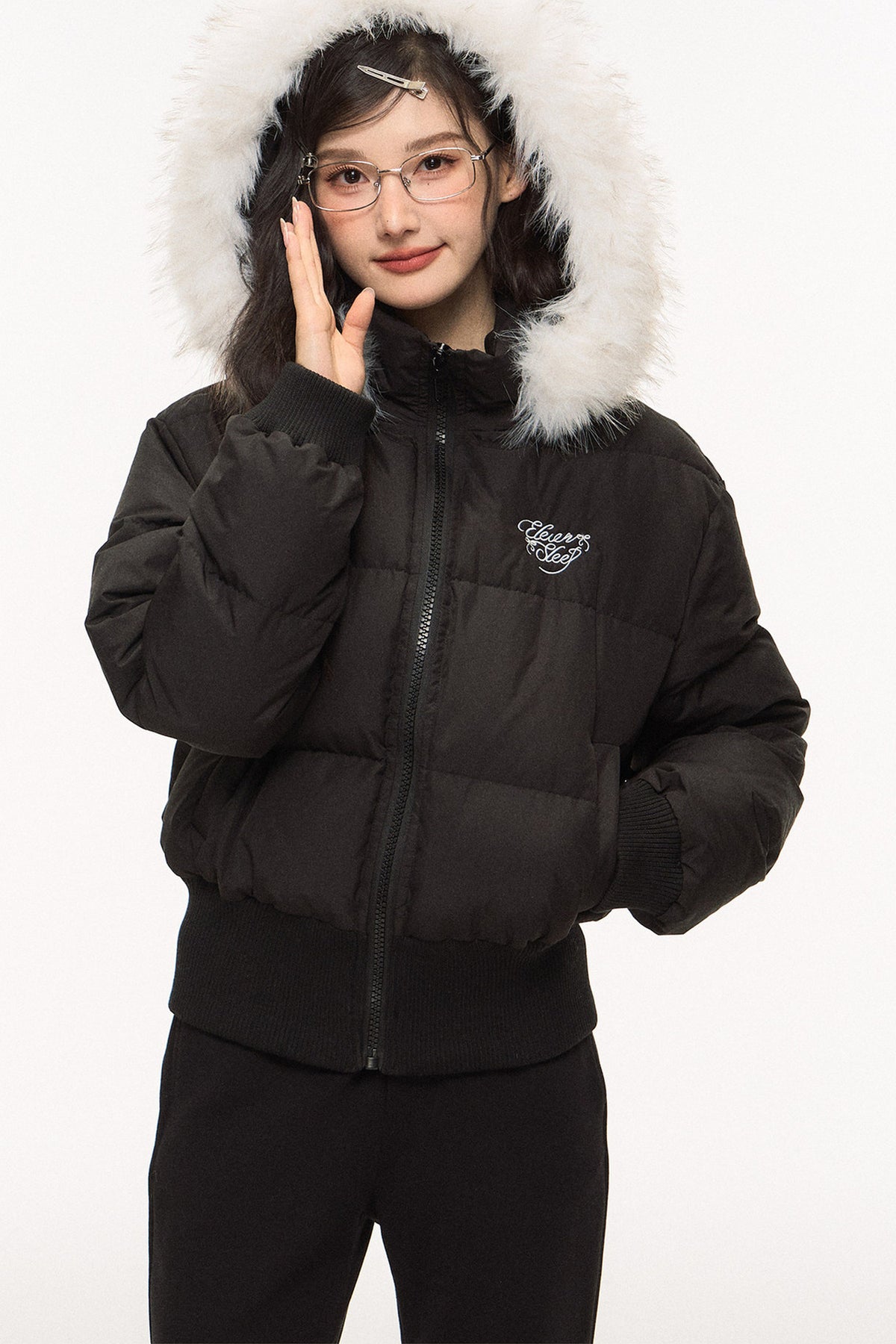 White Down Jacket and Pants Set-Up