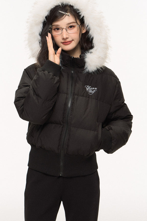 White Down Jacket and Pants Set-Up