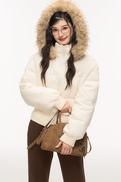 White Down Jacket and Pants Set-Up
