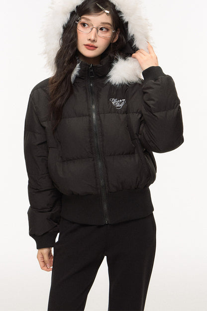 White Down Jacket and Pants Set-Up