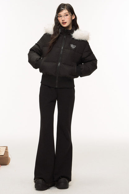 White Down Jacket and Pants Set-Up