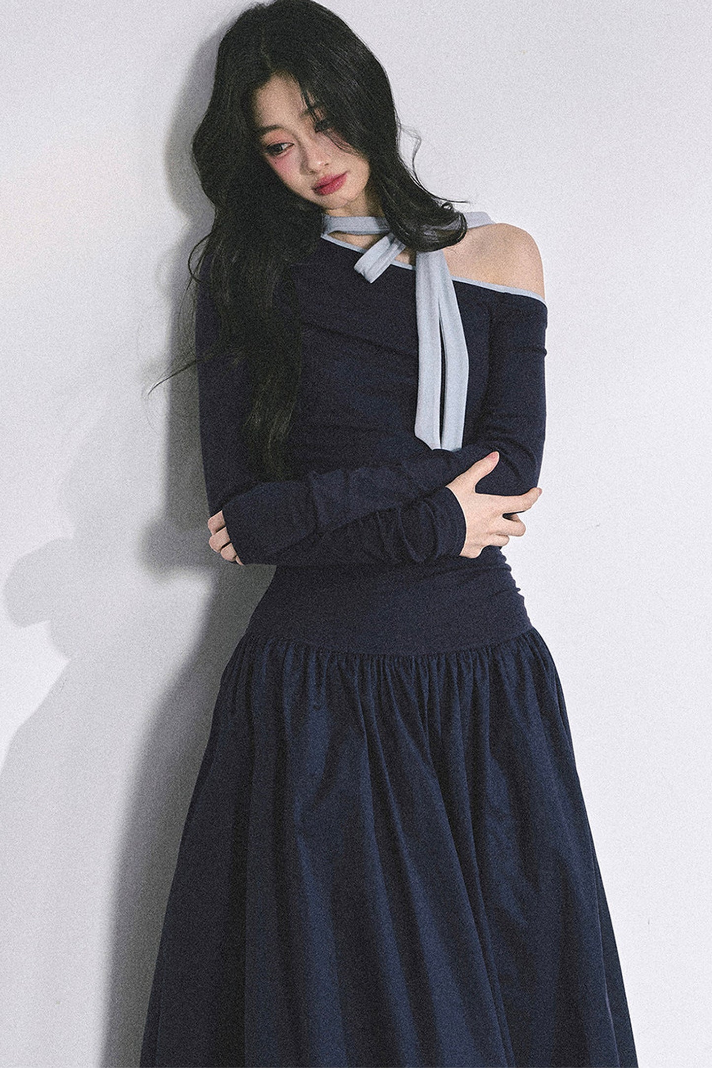 Retro Off-Shoulder Autumn Dress