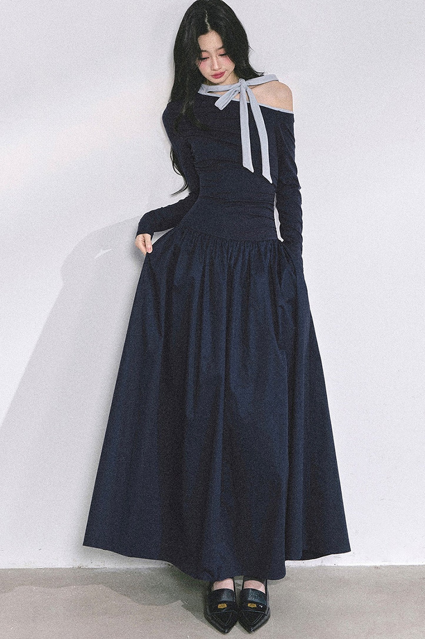 Retro Off-Shoulder Autumn Dress