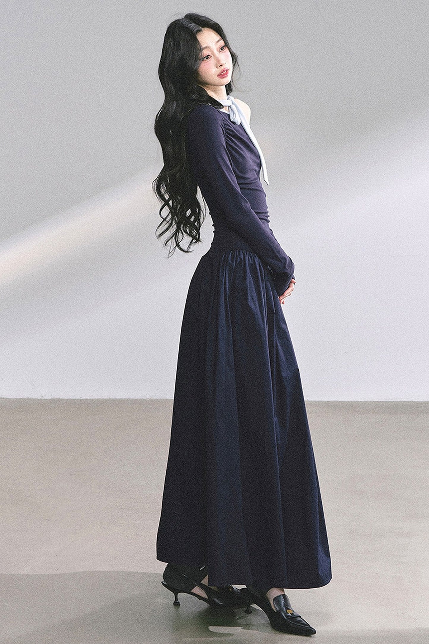 Retro Off-Shoulder Autumn Dress