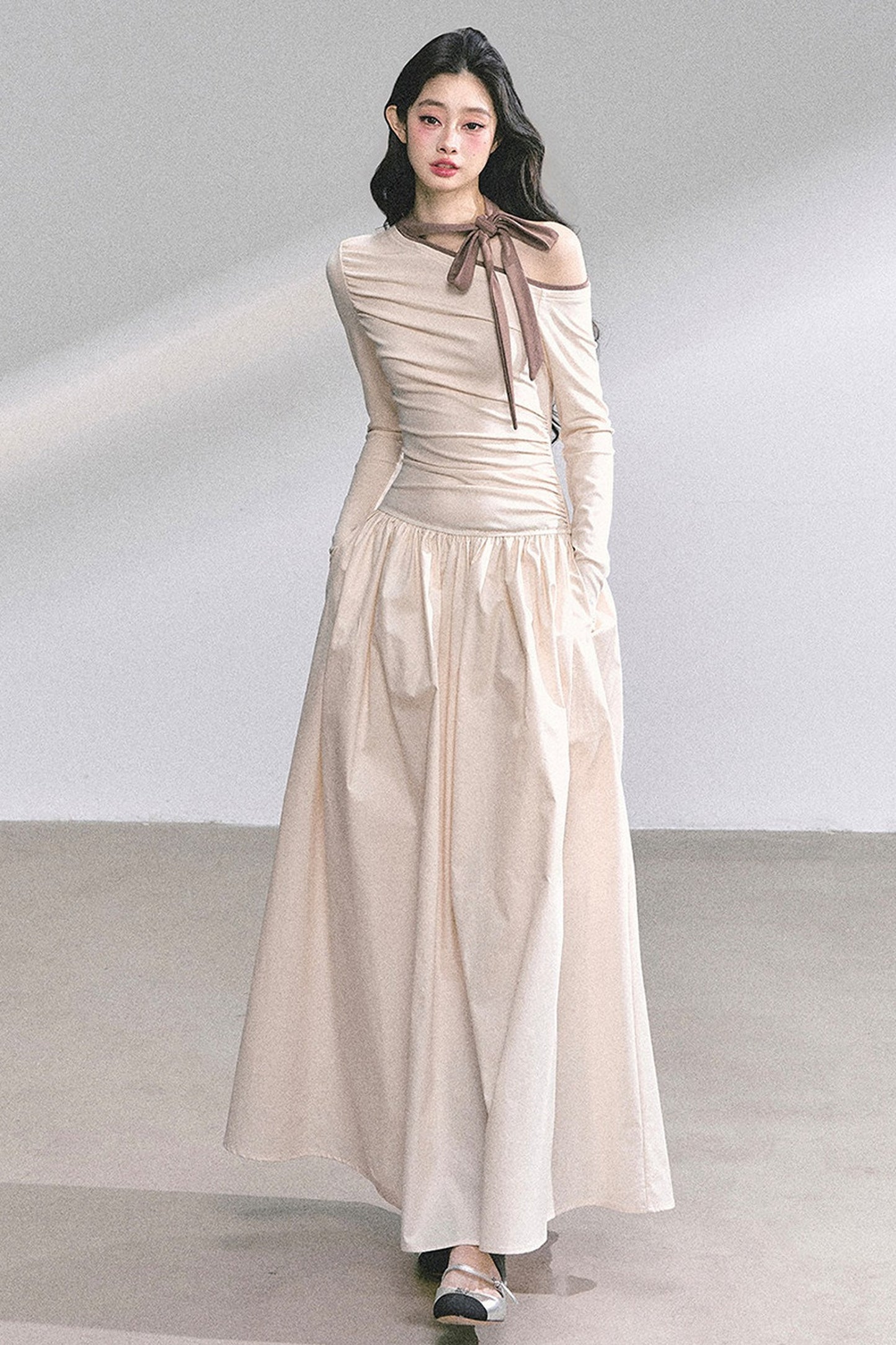 Retro Off-Shoulder Autumn Dress