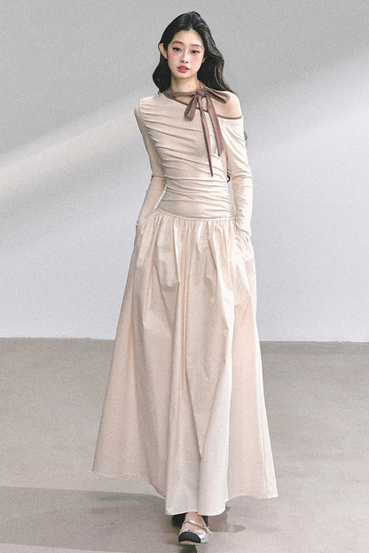 Retro Off-Shoulder Autumn Dress