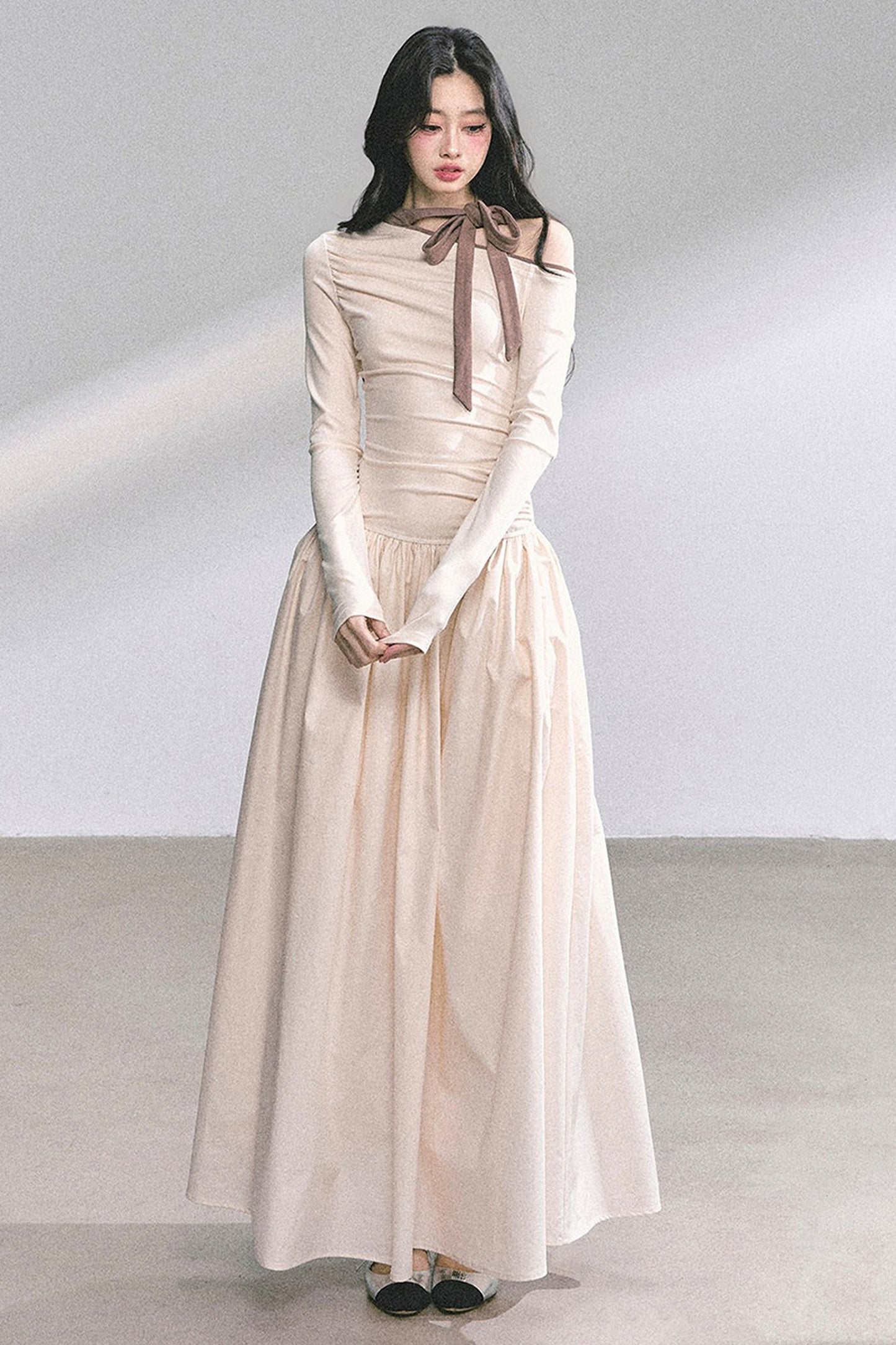 Retro Off-Shoulder Autumn Dress