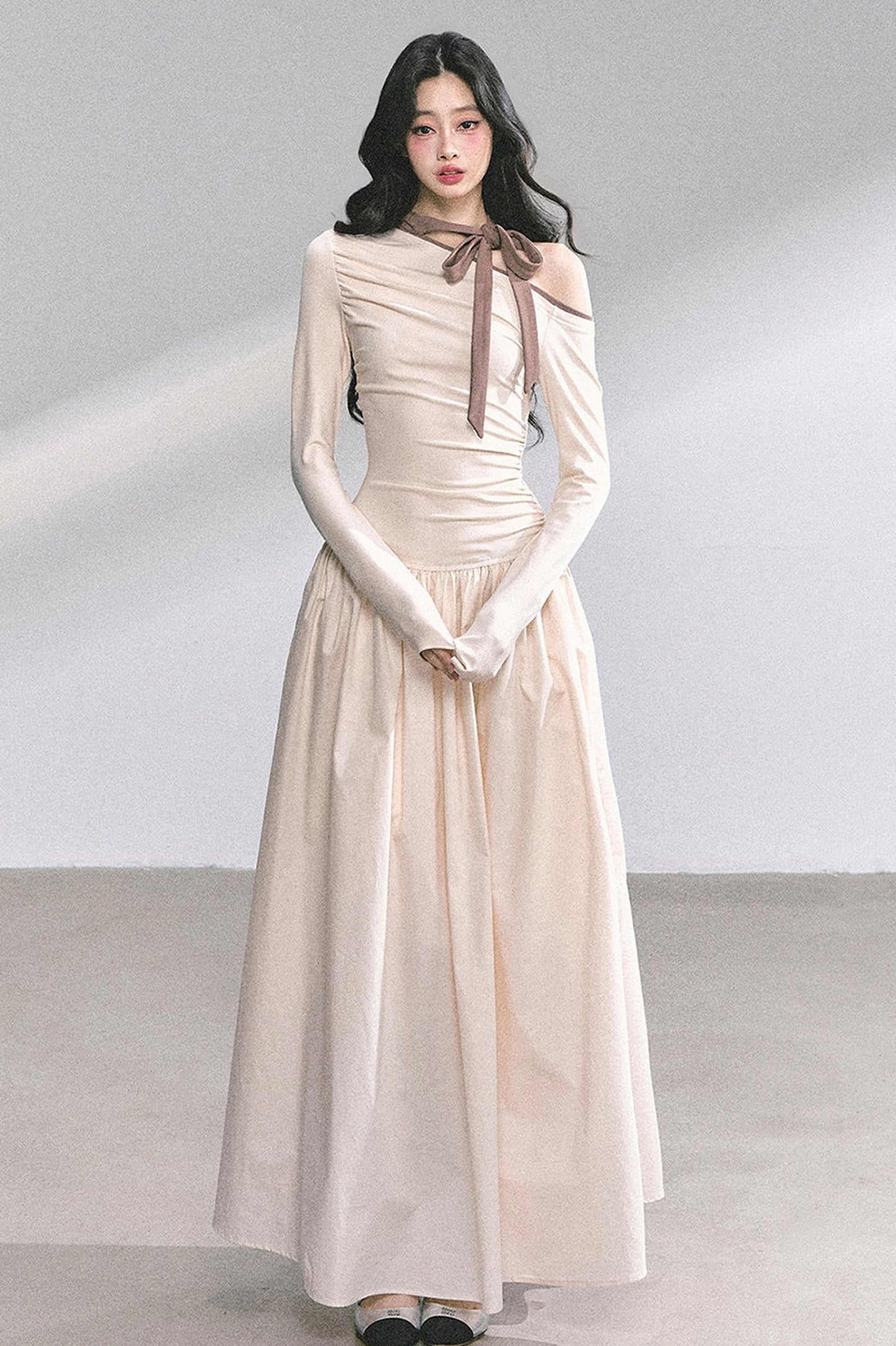 Retro Off-Shoulder Autumn Dress