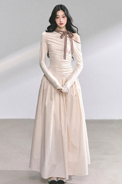Retro Off-Shoulder Autumn Dress