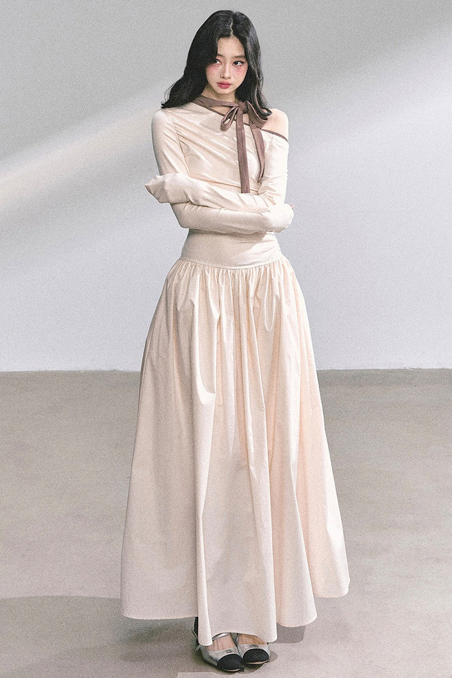 Retro Off-Shoulder Autumn Dress