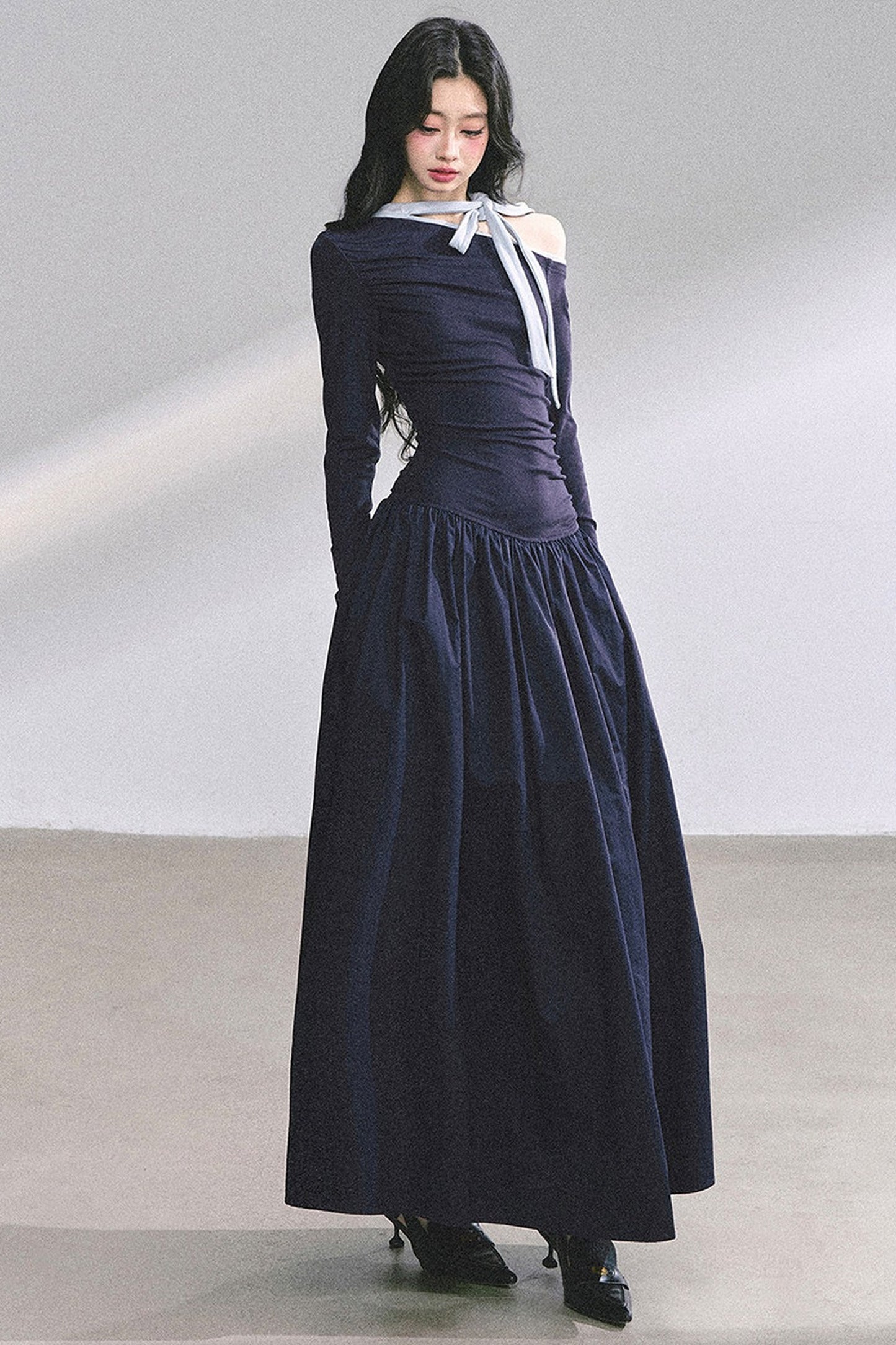 Retro Off-Shoulder Autumn Dress
