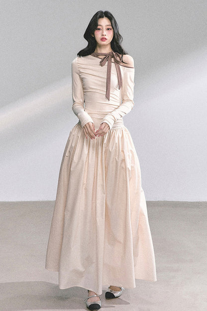 Retro Off-Shoulder Autumn Dress