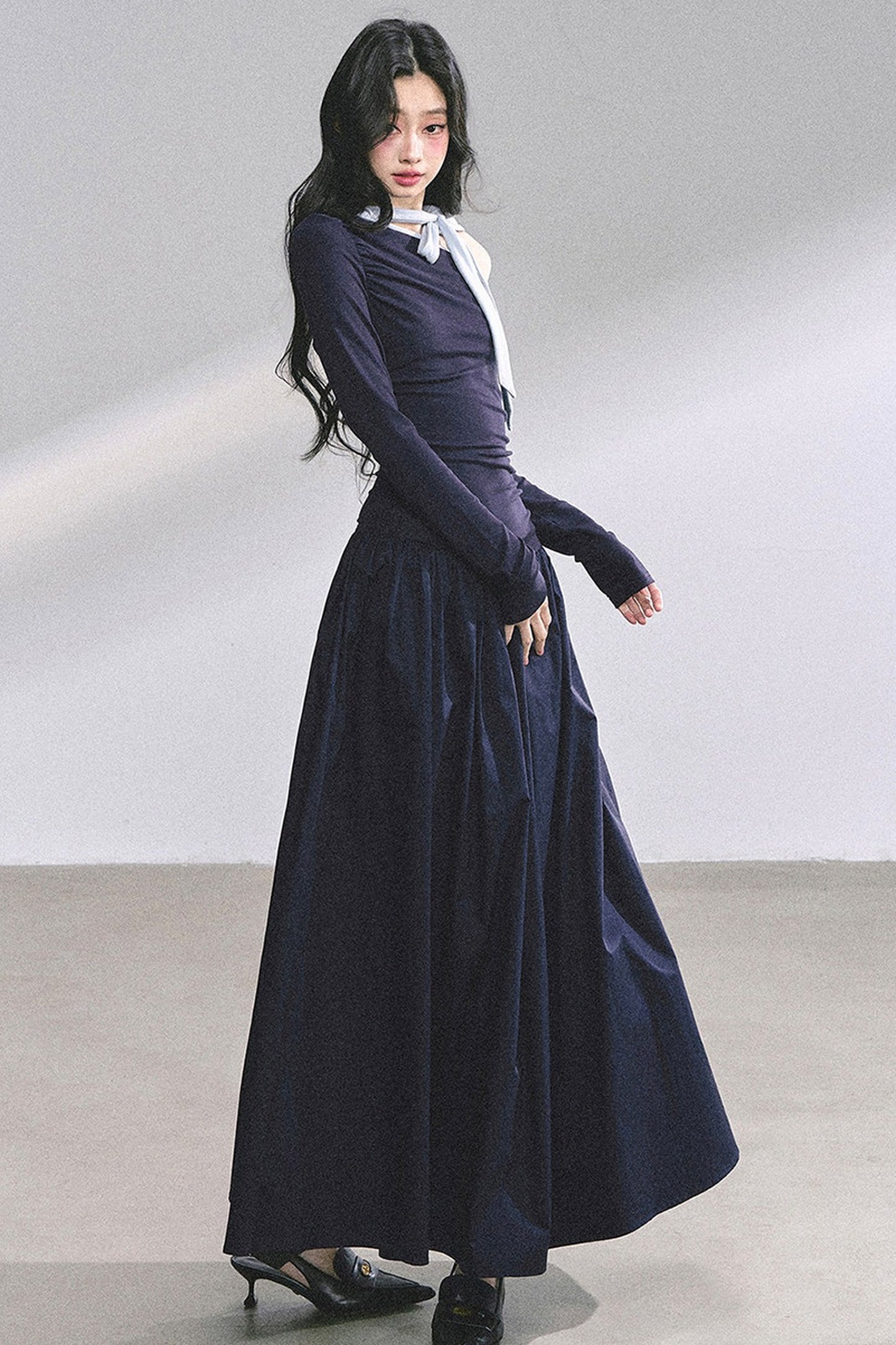 Retro Off-Shoulder Autumn Dress